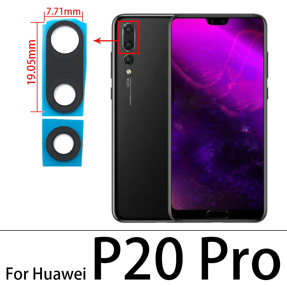 100% NEW For Huawei P50 P40 Lite 5G P40 Lite E P40 P30 Lite P20 Pro Back Rear Camera Glass Lens with Glue Replacement +Tool