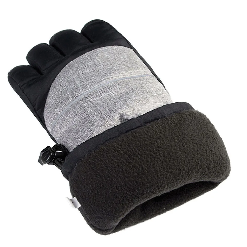 GOBYGO-guantes de esquí con calefacción eléctrica para hombre y mujer, manoplas impermeables a prueba de viento para Snowboard y esquí