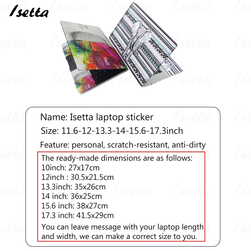 Laptop Skin Sticker 13.3 "14" 15 "Inch Laptop Skin Sticker Cover Art Decal Protector Notebook Pc