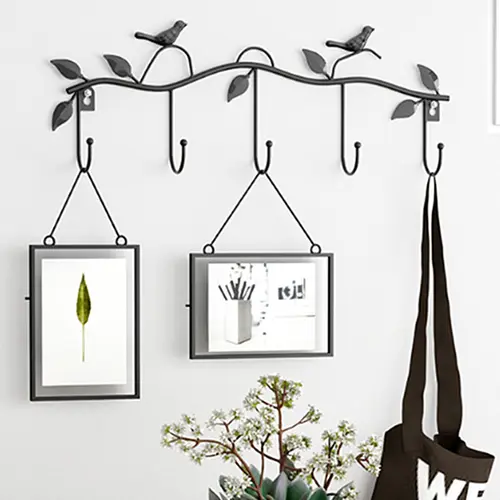 Birds Metal Wall Coat Rack and Hat Rack Multi-Function Mounted Hook Hangers For Livingroom Bedroom Decorative Hook Up Floor - Image 3