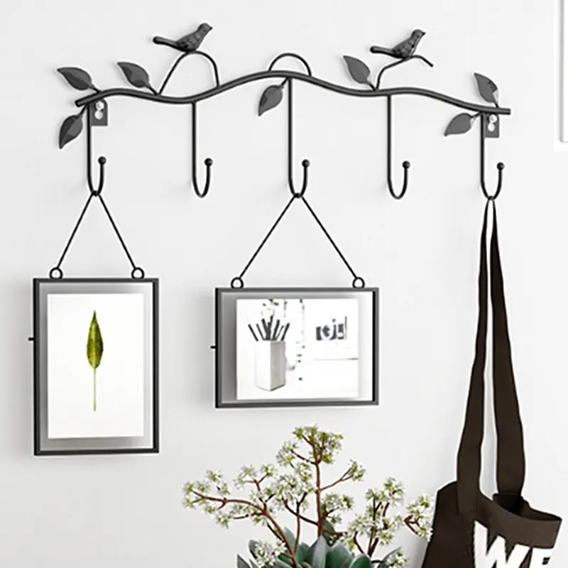 Birds Metal Wall Coat Rack and Hat Rack Multi-Function Mounted Hook Hangers For Livingroom Bedroom Decorative Hook Up Floor - Image 3