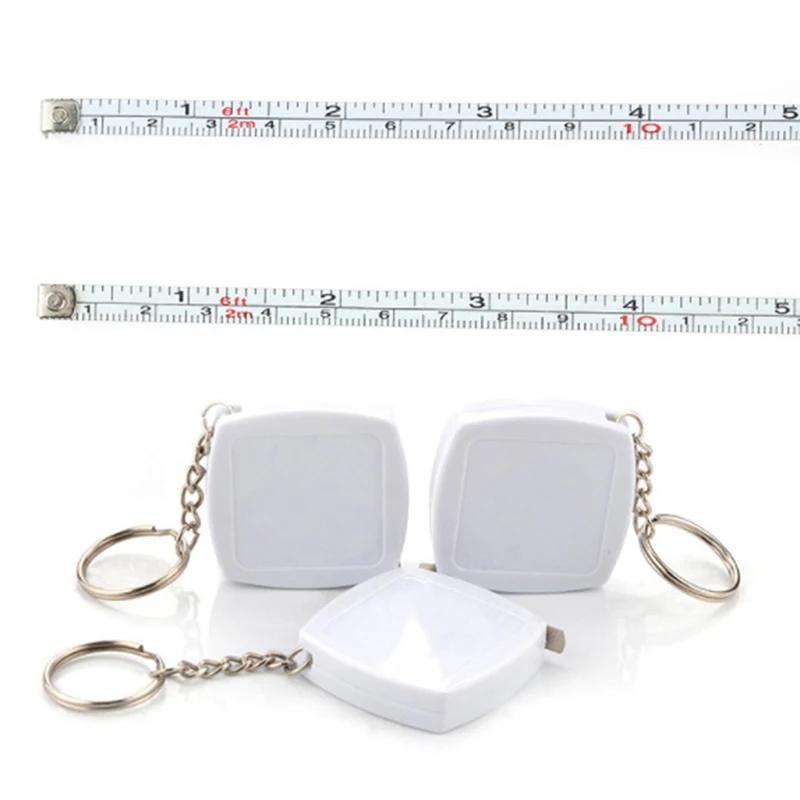 2M Ruler Metal Tape Measure Keychain Portable Gauging Tools Pull Ruler Retractable Ruler Measuring Tools Рулетка Измерительная