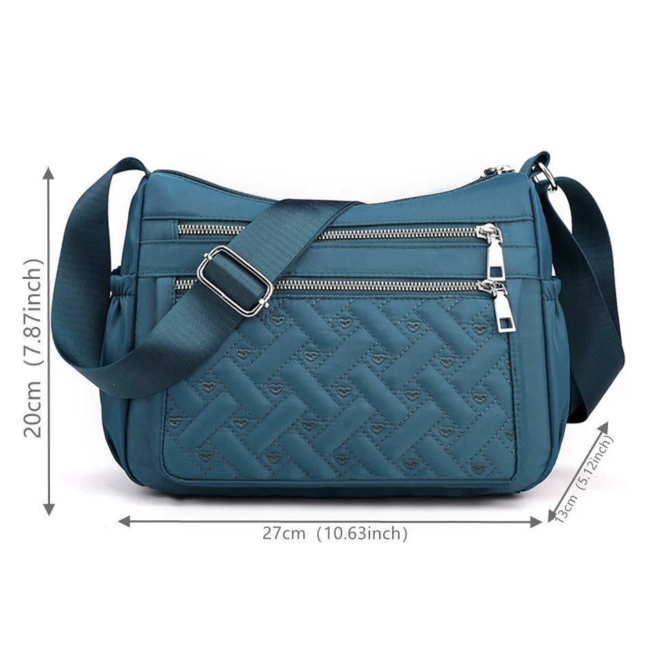 Fashion Women Messenger Bag Nylon Oxford Waterproof Shoulder Handbag Large Capacity Casual Travel Crossbody Bag Bolsa Feminina