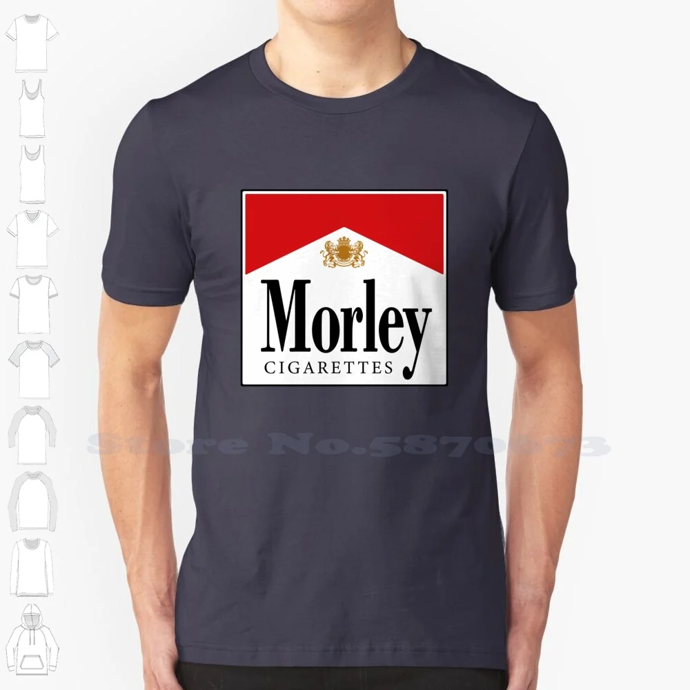 Morley Cigarettes 100% Cotton T-Shirt Fictional Cigarette Shows Films Video Games Brands Marleys Psycho Lights Gold White Red