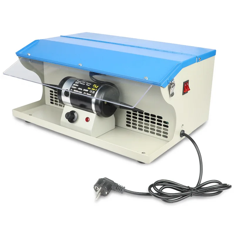 DM-5 Desktop Vacuum Polishing Machine Double-head Cloth Wheel Machine with Lamp Tube Speed Control Polishing Machine Gold and Si