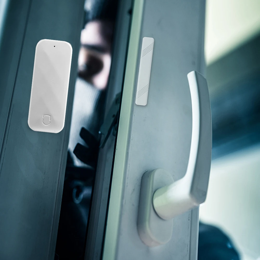 Wolf-Guard-Wireless Smart Door Sensor, Janela Abrir Alarme, WiFi, Tuya