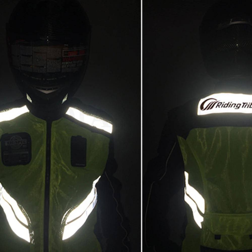 Moto Reflective Vest Jacket Motorcycle Safty Waistcoat Warning Clothing High Visibility Vest Team Uniform Off-Road Racing Vest