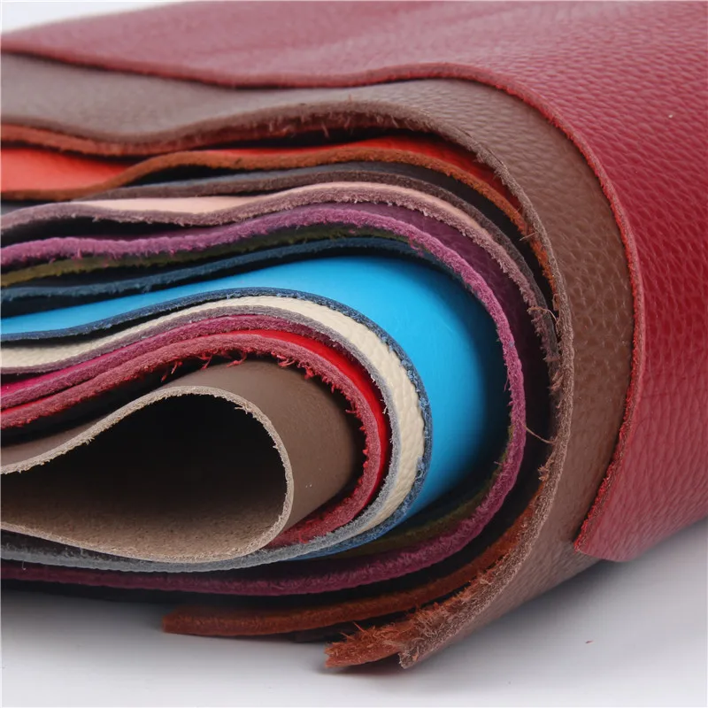 First layer cowhide leather thick genuine leather good for leather carving cowhide leather lots color choice