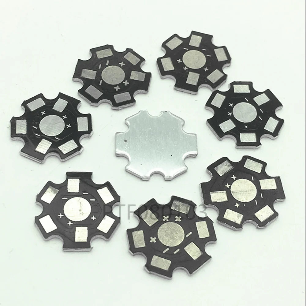 50pcs High Power 1w /3w /5w Watt LED Heat Sink Aluminum Base Plate 20 mm LED board KIT DIY high quality star heatsink