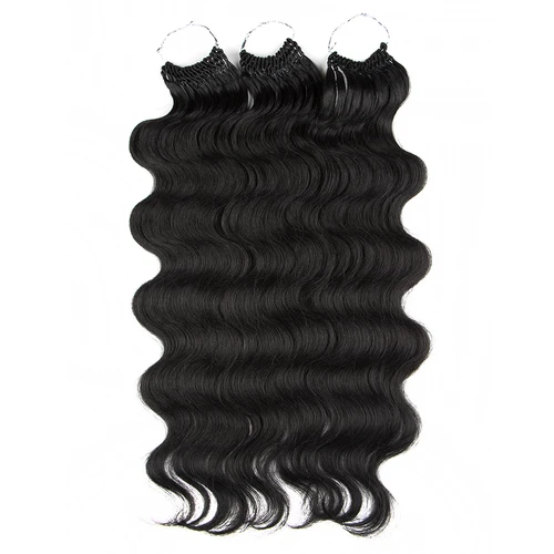 Imagen 2 del producto FASHION IDOL Body Wave Crochet Hair 22 pulgadas pelo sintético largo suave trenzas de diosa Ondulado Natural Ombre 613 extensiones de cabello rubio