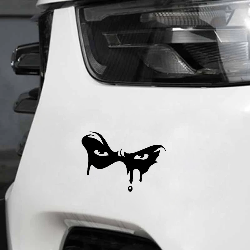 Interesting Eyes In Mask Party Decor Car Sticker Black Silver Accessories Motorcycle Vinyl Car Window Body Decorative Stickers