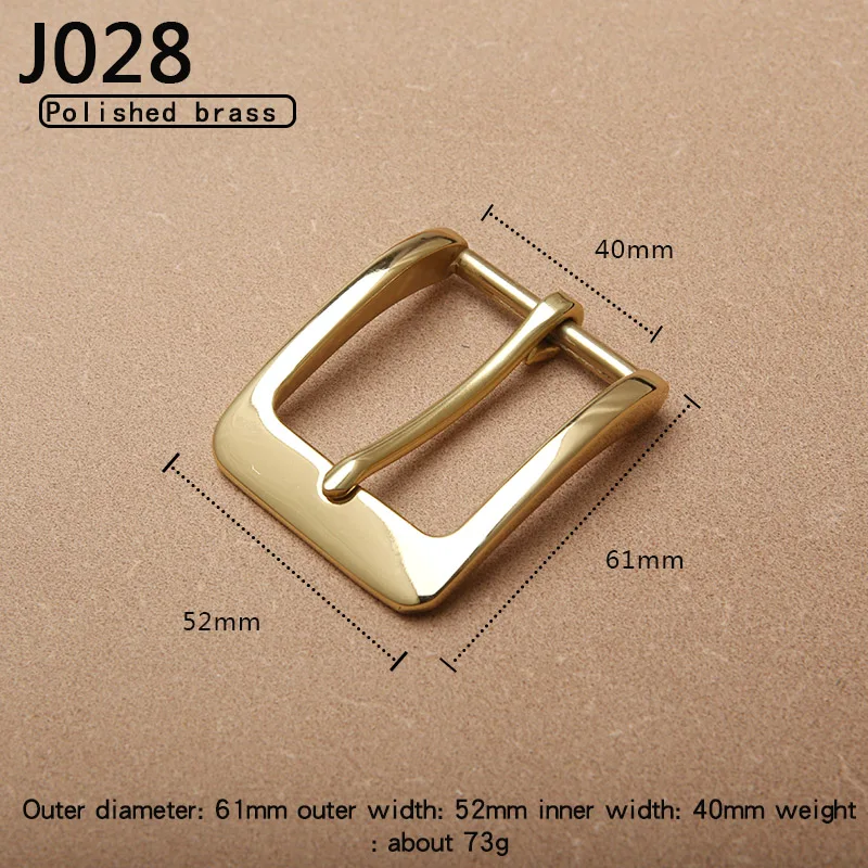 4.0cm polishing Metal Belt Buckle For Men Single Pin Belt Half Buckle Fit For 37-39mm Solid Buckle Accessories