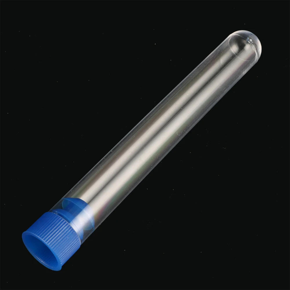 Tube à essai transparent en plastique dur avec bouchon, fournitures de laboratoire, radioimmunoessai, 15mm x 100mm, 10ml, 5 pièces