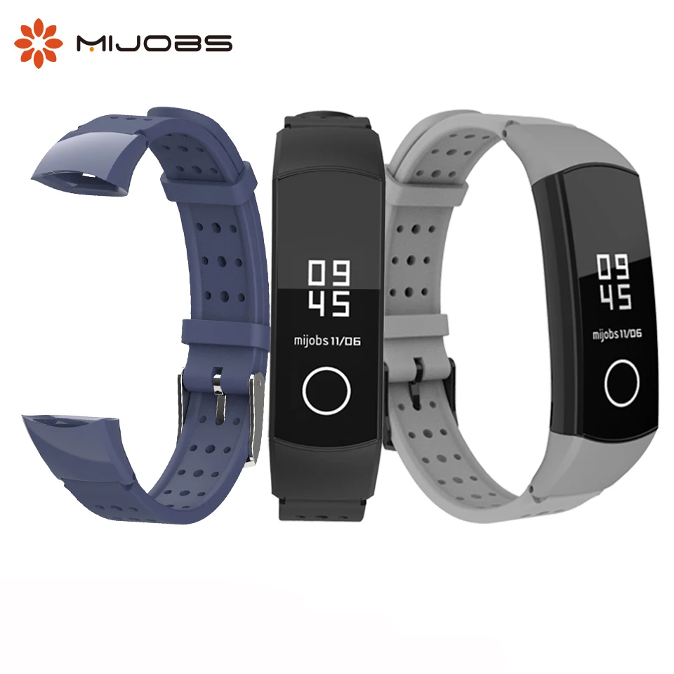 حزام معصم لهاتف Huawei Honor Band 4 5 سوار معصم ذكي من السيليكون لملحقات حزام الساعة الذكية Honor Band 5