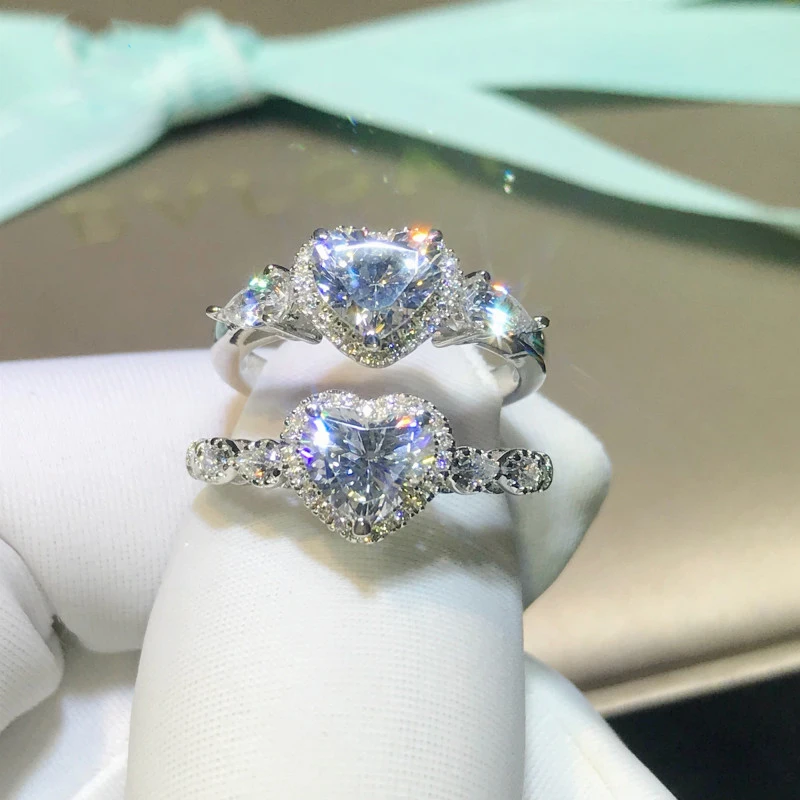 18K goldr ring 1ct D VVS moissanite ring Engagement&Wedding Jewellery with certificate 014