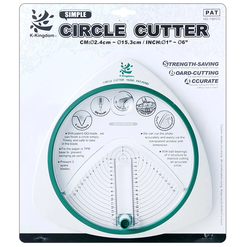 Diameter 2.4-15.3cm Circle Spin Trim Cutter,Round Precision Paper Cutter,Paper Cutter DIY Scrapbook Paper Cutter,Office supplies