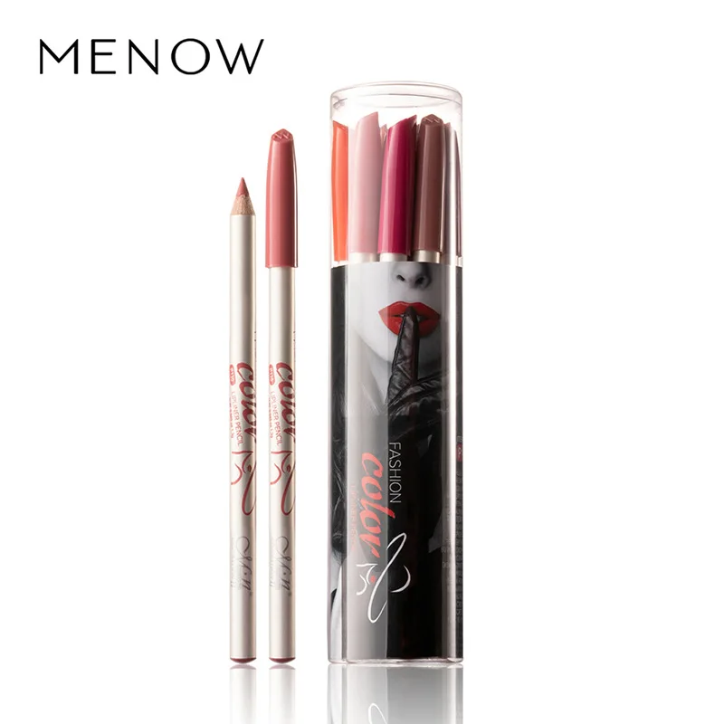 Bán Chạy Menow 12 Màu Kẻ P130 Mờ Gỗ Chống Thấm Nước Bền Color Lipliner Trang Điểm Hàng Mỹ Phẩm Tặng Cho Nữ