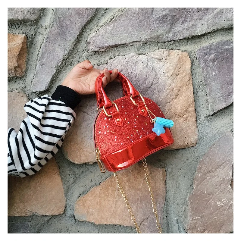 Girls Kids Children Mini Purses and Shell Handbags Leather Crossbody Bags for Women Small Wallet Party Hand bag Girl Purse