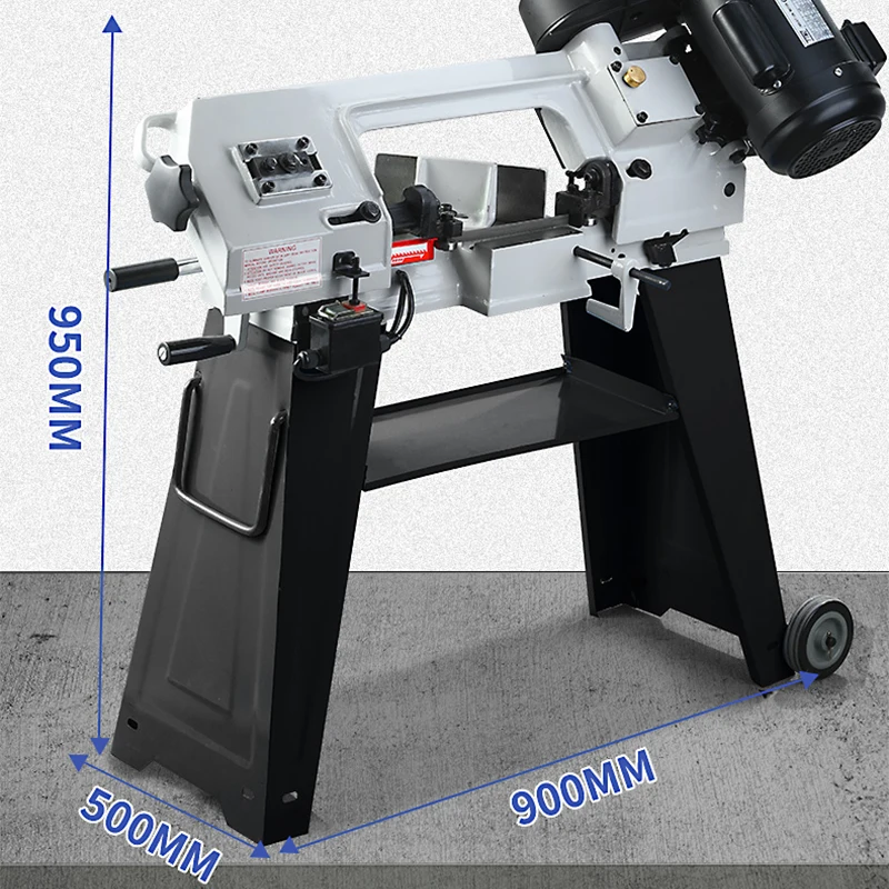 HX-115 เครื่องเลื่อยสายพาน เครื่องตัดเหล็ก เครื่องตัดมุมเอียงในครัวเรือน ท่อโลหะทรงสี่เหลี่ยมโปรไฟล์กําลังสูงสําหรับงานหนัก