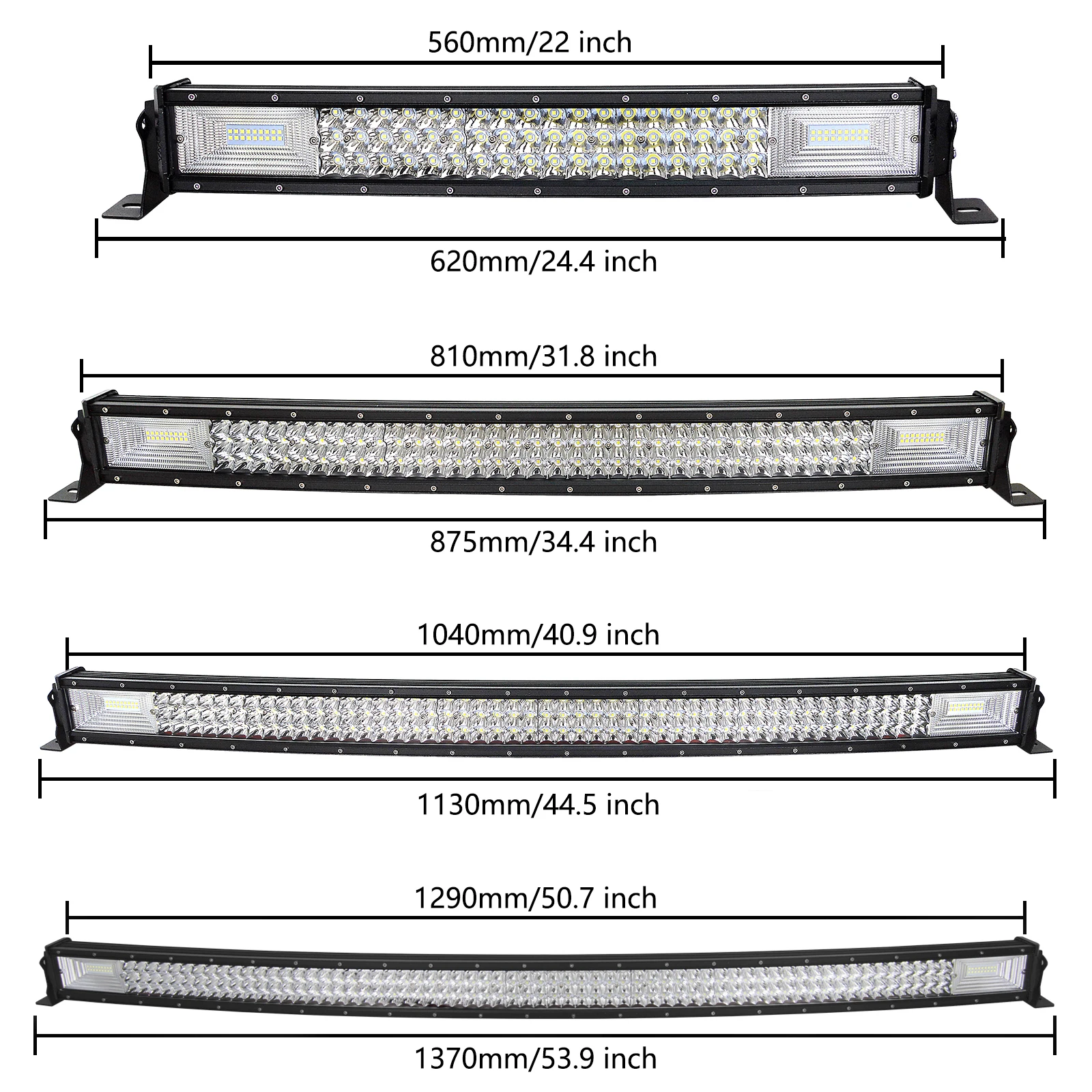 Offroad Car Roof 22 32 42 52 inch Curved Slim Light Bar For Jeep Dodge Chevy 4x4 Truck Pickup Bumper Fog Light Bars LED Lightbar