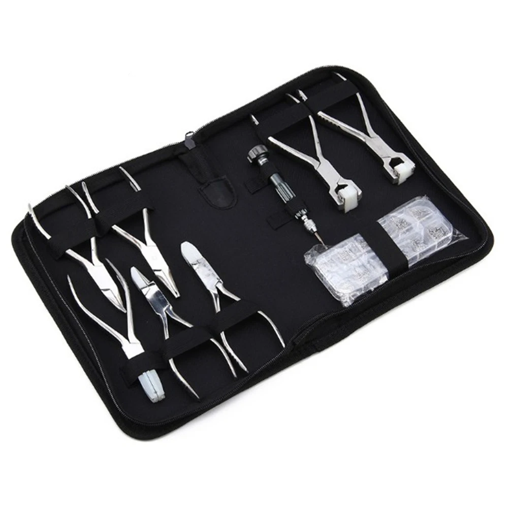 Optical Eyeglasses Plier Screwdriver Rimless Frame Plier Set 6Pliers Screwdrivers nose pad screws