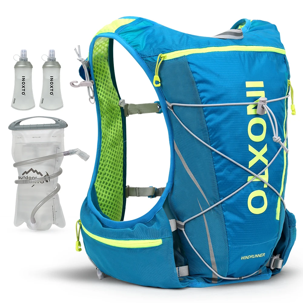 Mochila con chaleco hidratante para correr de 8L, mochila hidratante para ciclismo, senderismo, maratón, hidratante, con bolsa de agua de 1,5 L, botella de agua de 500ml