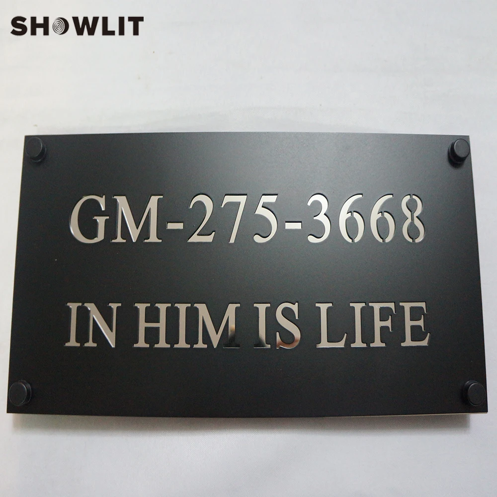 

Black Painted Door Sign Custom Made Famliy Name with House Numbers Plates Cutom Made Available