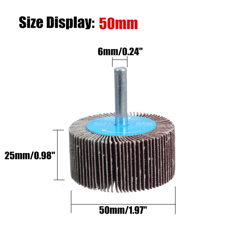 180 Grit 25/30/40/50mm Sanding Flap Wheel Polishing Grinding Accessories Tool Disc For Dremel Rotary Tool