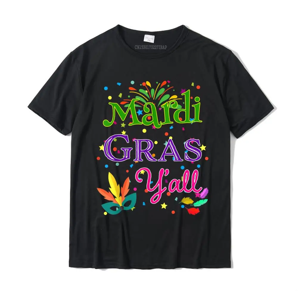 Mardi Gras Yall Shirt Men Womens Mask Celebration Gift T Shirt For Men Printed Tops Shirts Discount Family Cotton