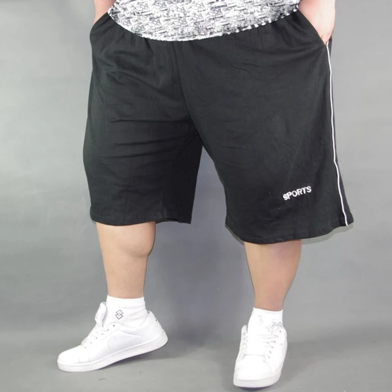 Men\'s plus size shorts plus size 8XL 9XL 10XL waist 142cm summer large elastic sports casual loose large size 60 blue shorts