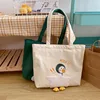 Cute Duck Embroidery Tote Bag