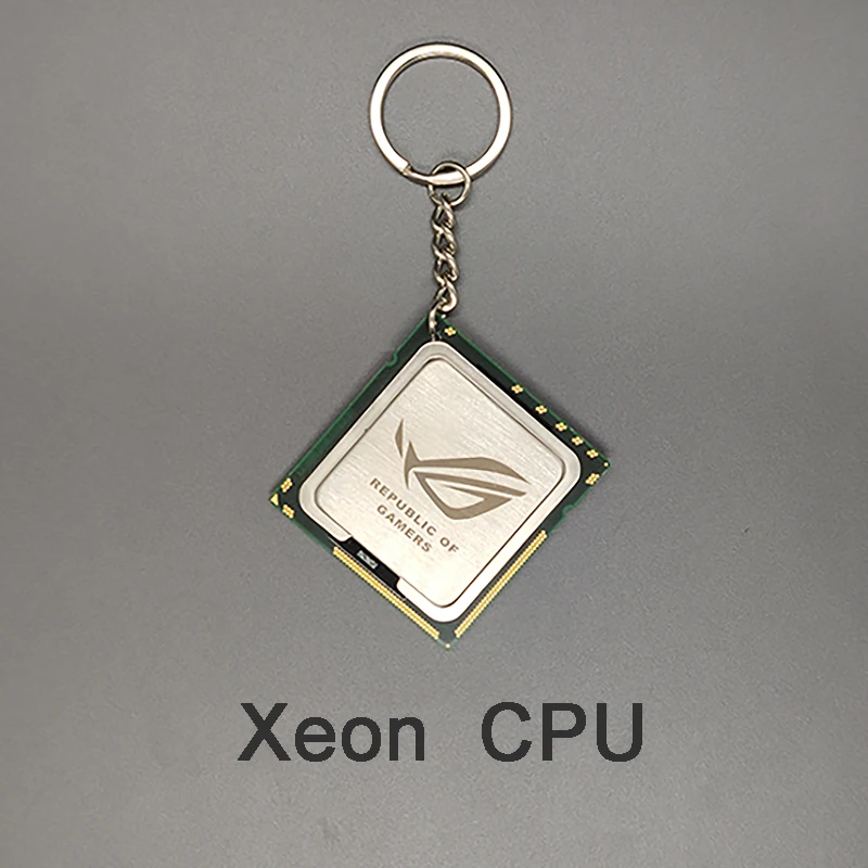 Laser Engraving CPU Keychains DIY Solid Color Pattern Customized