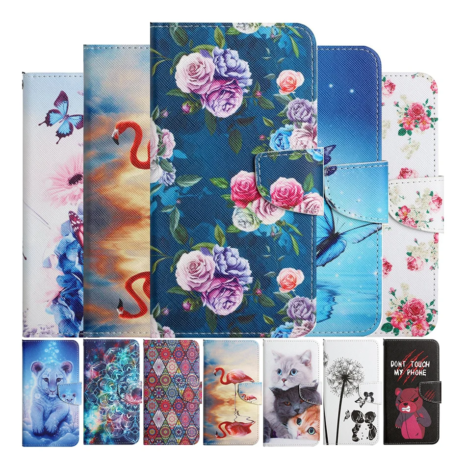 

Girl Kids Flower Pattern Wallet Flip Case For LG Velvet 5G Stylo 6 7 Aristo 5 K41S K51S K51 K61 Phone Book Cover Etui Bags