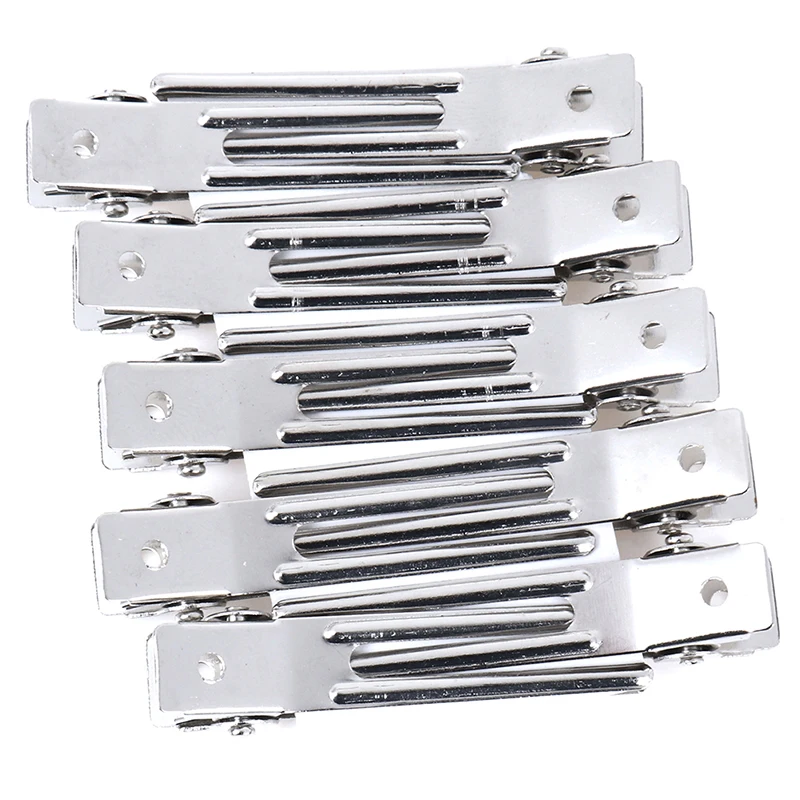 10pcs/lot Prong Metal Alligator Clips With Bulk Craft DIY Hair Clip Durable Hair Accessories Hair Pin Hairdressing Tools