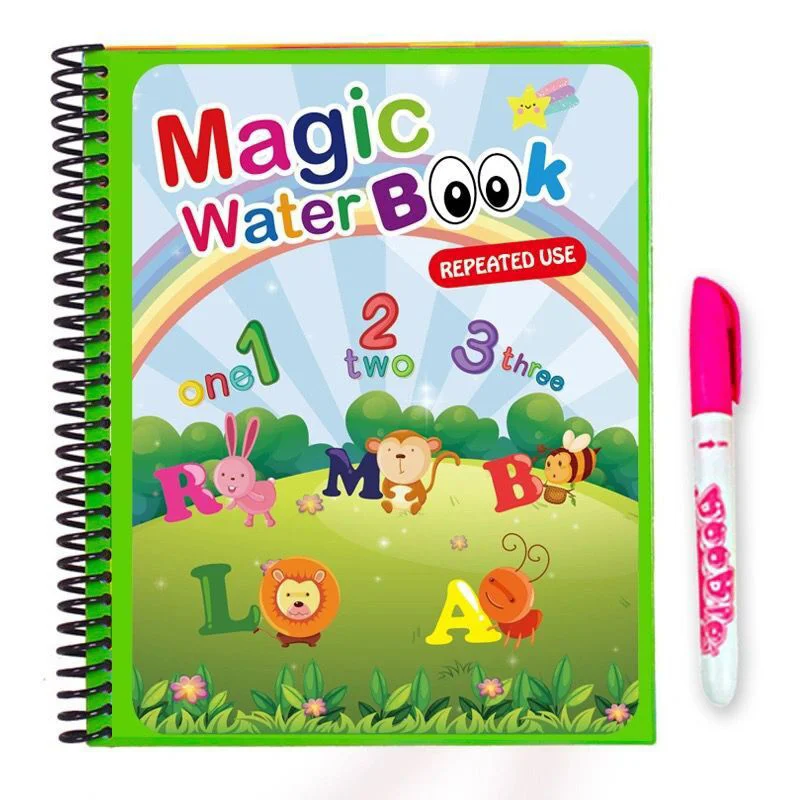 Magical Book Water Drawing Montessori Toys Reusable Coloring Book Magic Water Drawing Book Sensory Early Education Toys for Kids