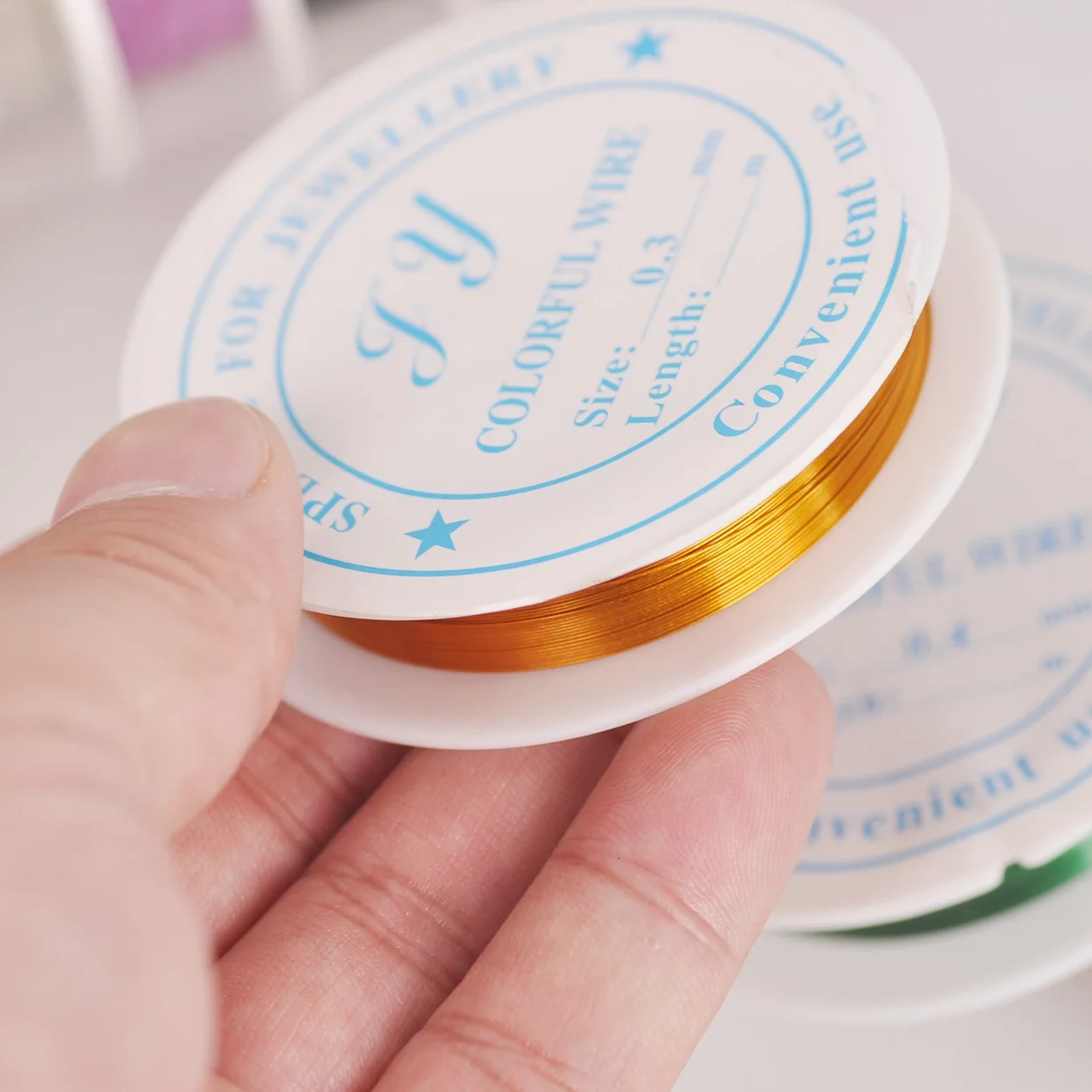 10 Rolls Mixed Colors 0.3mm 0.4mm 0.5mm Iron Metal Wire Similar Copper Wires