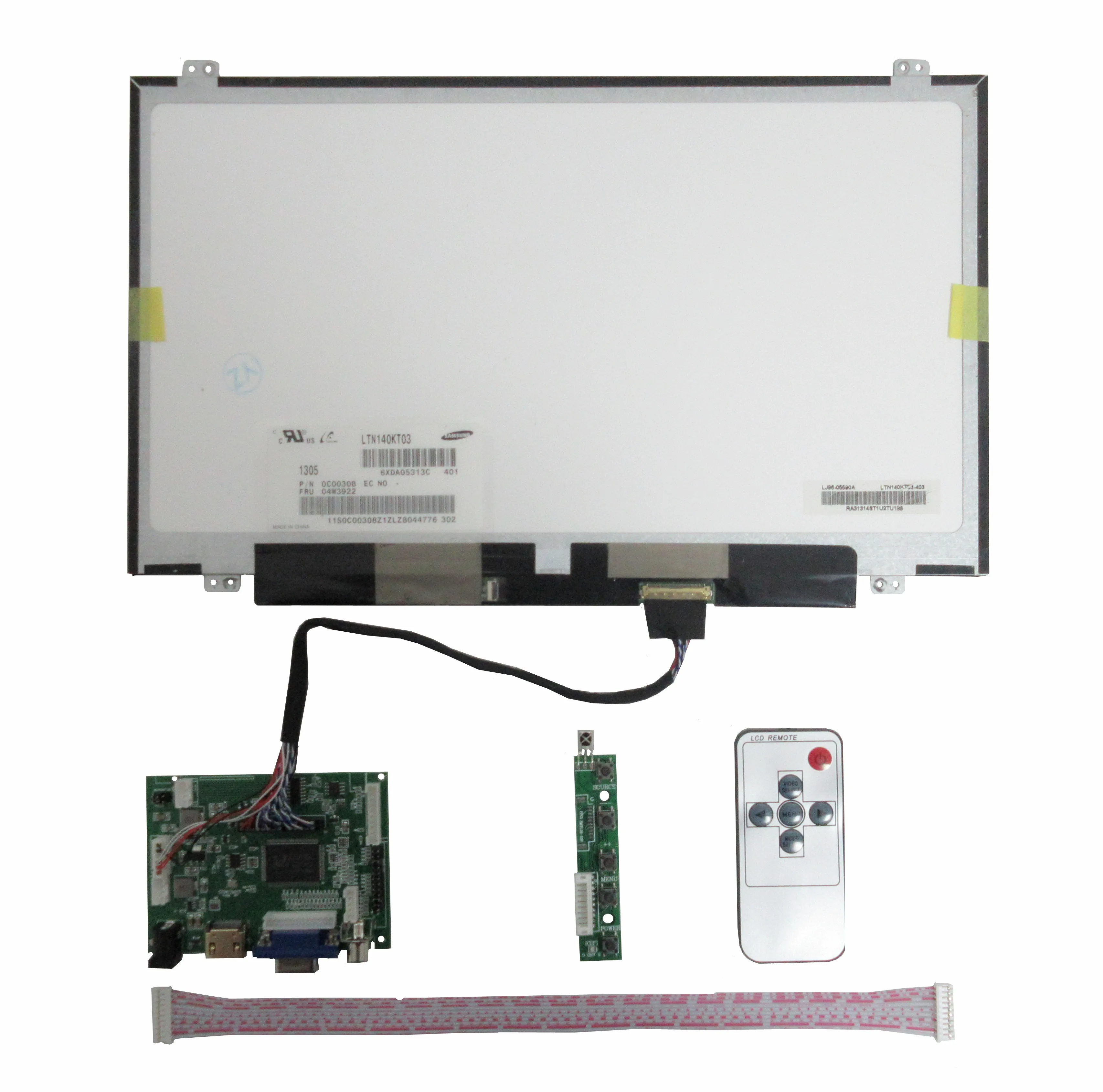 Imagem -02 - Polegada Monitor de Tela Hdmi-vga-av2 Compatível Driver Placa Controle para Raspberry pi Computador Tela Secundária 10.1 14 15.6