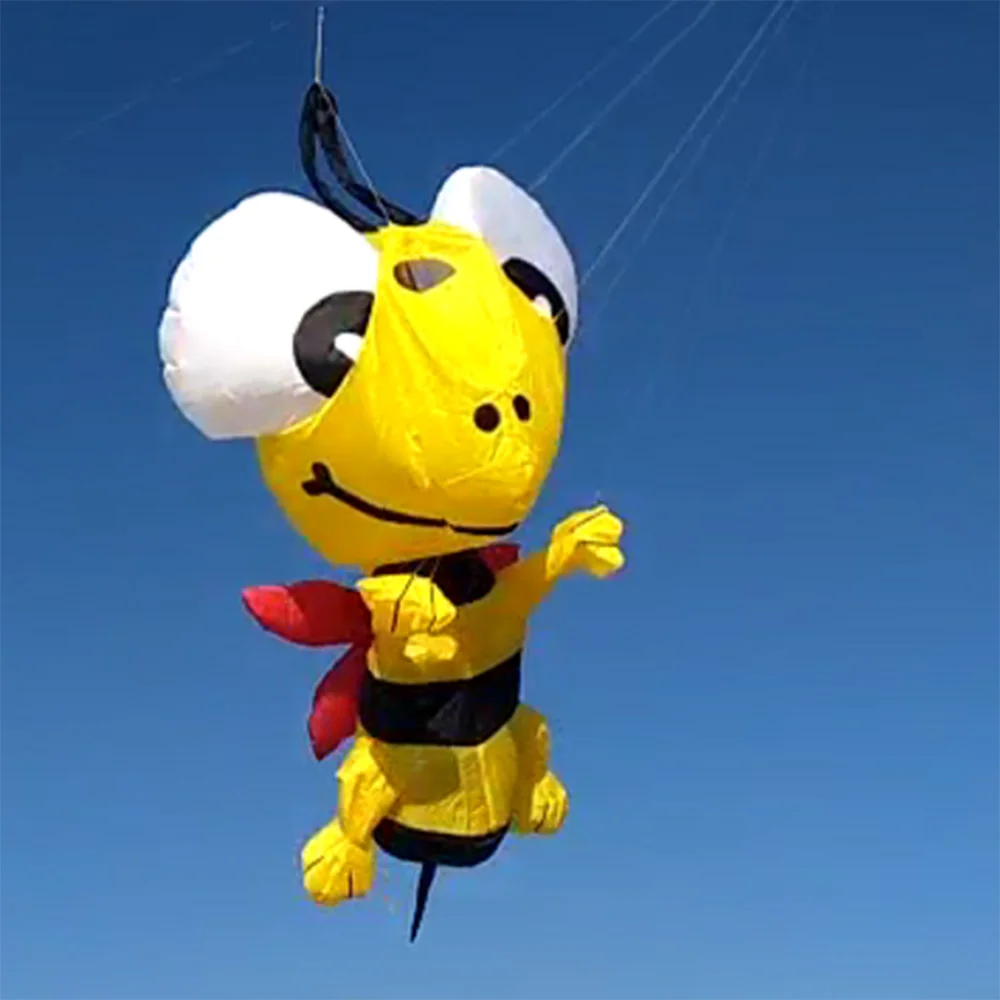 HFLY Nuovo Arrivo Morbido Gonfiabile 3m Ape Kite Linea Lavanderia per Adulti di Alta Qualità Ripstop Nylon Show Kite Ciondolo