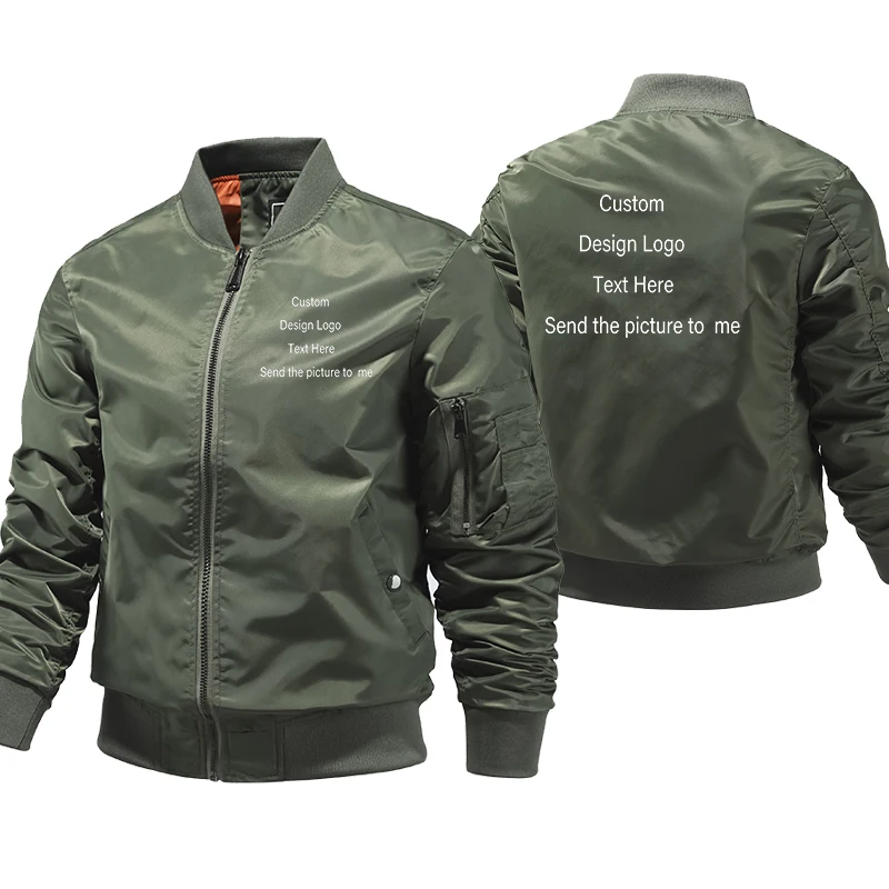 Diy Custom bomber Jackets And Coat ropa men custom jacket hombre Large Size Clothes Jacket pilot motorcycle coat