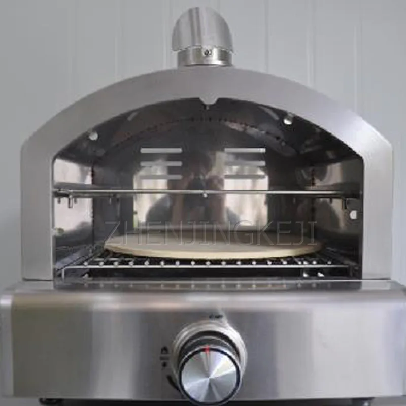 12 Inch Outdoor Gas Pizza Oven Light Pizza Furnace Portable Small Home Grilled Furnace Stainless Steel Commercial Toast Machine