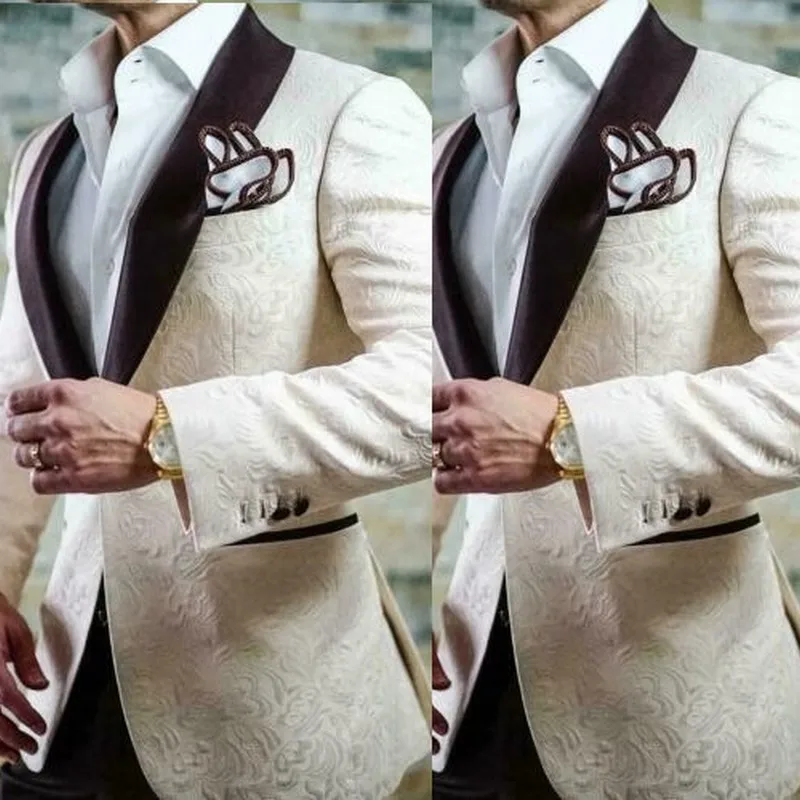 

One Piece Beige Groom Blazer Suits Men Party Tuxedo Groom Suits Wedding Groomsmen Tuxedos Custom Made Slim Fit Suits For Men
