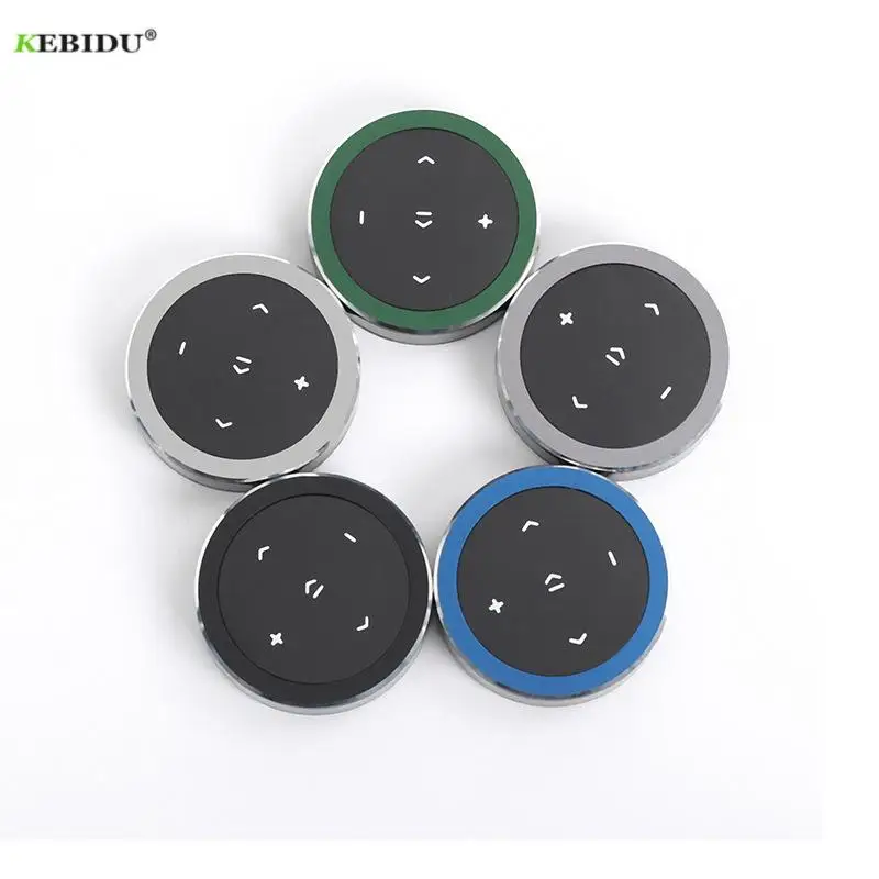 Kebidu Wireless Bluetooth Media Steering Wheel Remote Control Mini Mp3 Remote Controller For Android IOS Smartphone Controller