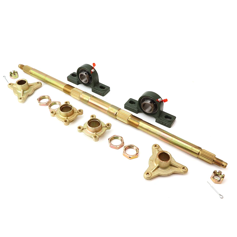 

610mm 650mm 3/4 hole rear axle assembly with mounting bracket for 50cc-125cc ATV kart quad motorcycle parts