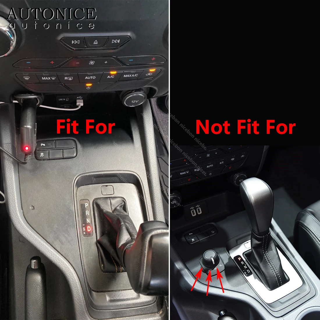 Carbon Fiber Color Stainless Button Gear Panel Cover Trim Fit for Ford Ranger 2015 2016 2017 2018 2019 2020 LHD Low version