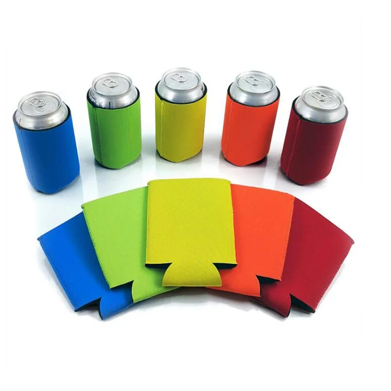 200Pcs/Lot Colorful Solid Color 12OZ Neoprene Can Sleeve Beer Drinks Cooler Holder Wholeslae