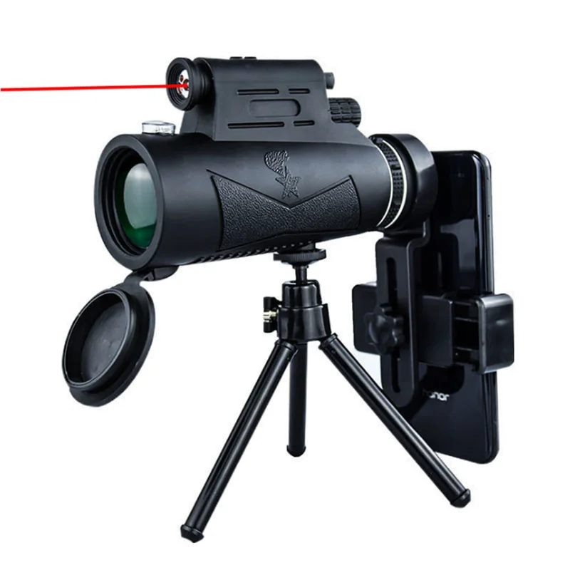 Powerful 12x50 Monocular Telescope With Three Kinds Of Light For Night Use Focus Object Signalling Quality Outdoor Binoculars