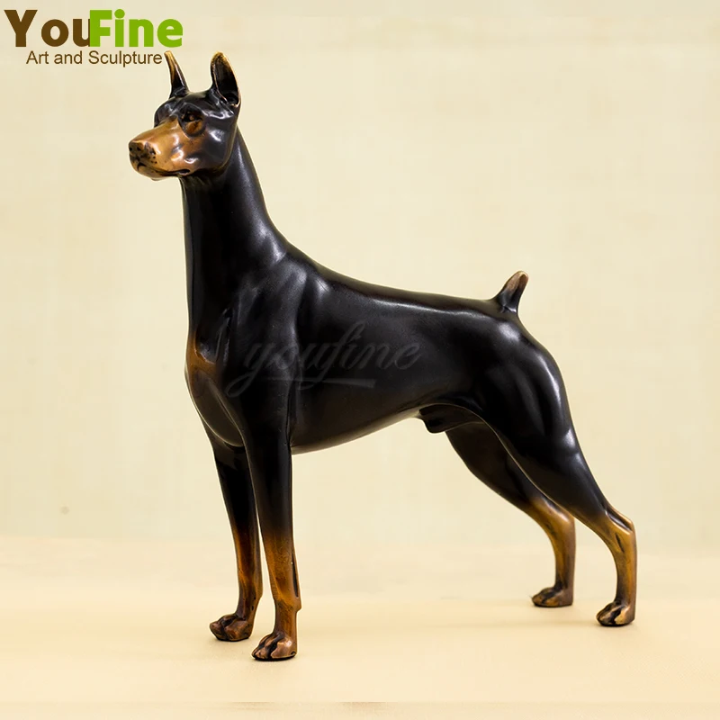 Bronze Dog Sculpture Bronze Dog Statues Animal Sculptures Bronze Casting Art Crafts For Home Decoration Collection