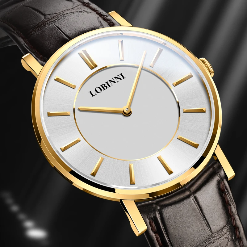 LOBINNI-relojes de lujo para hombre y mujer, pulsera resistente al agua, reloj de cuarzo japonés, de zafiro, masculino