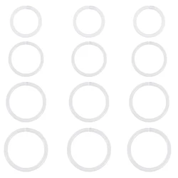 New 12PCS 20G Clear Segment Rings Retainer Clear Plastic Tragus Clicker Helix Cartilage Earrings Hoop Daith Piercing Jewelry