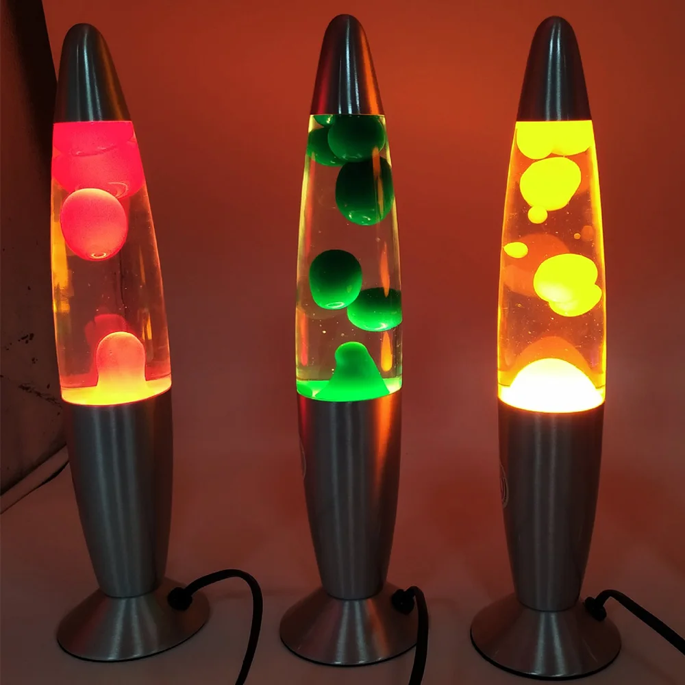AC110V Volcano Lava Night Light Jellyfish LED Lamp Aluminum Alloy Home Livingroom Bedroom Decorative Lights Kid Bedside Lamp